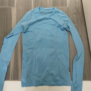 Blue lululemon tech long sleeve.
